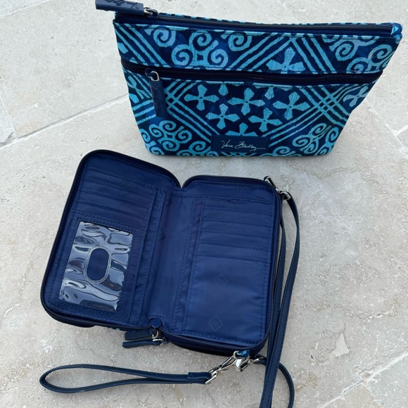 Vera Bradley RFID All in One Crossbody + Matching Pouch in Cuban Tiles Print - Picture 6 of 8